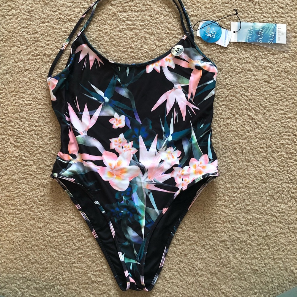 Forever 21 size Medium Tropical One Piece Swimsuit